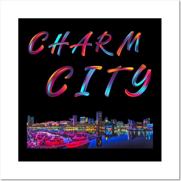 CHARM CITY BALTIMORE HARBOR DESIGN Wall Art by The C.O.B. Store